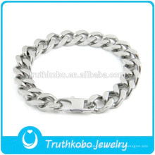 TKB-B0160 Günstige Herren Silber handgefertigte Schmuck 316L Edelstahl klobige Kette Armband